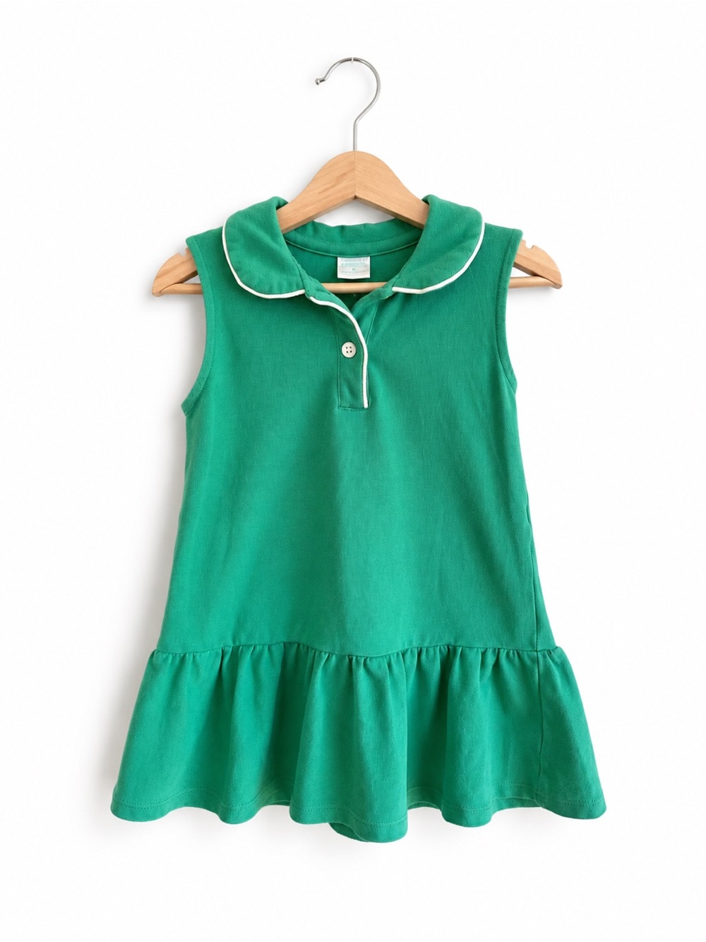 Edgehill Collection Toddler Girl Green Polo Ruffle Dress Preppy Size 3T